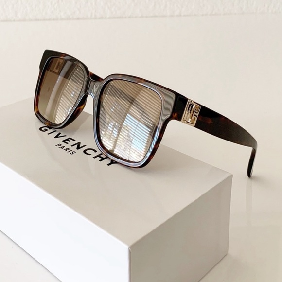 💯Authentic NWT Givenchy designer sunglasses - tortoise colorway - square 🎉 - Picture 2 of 12